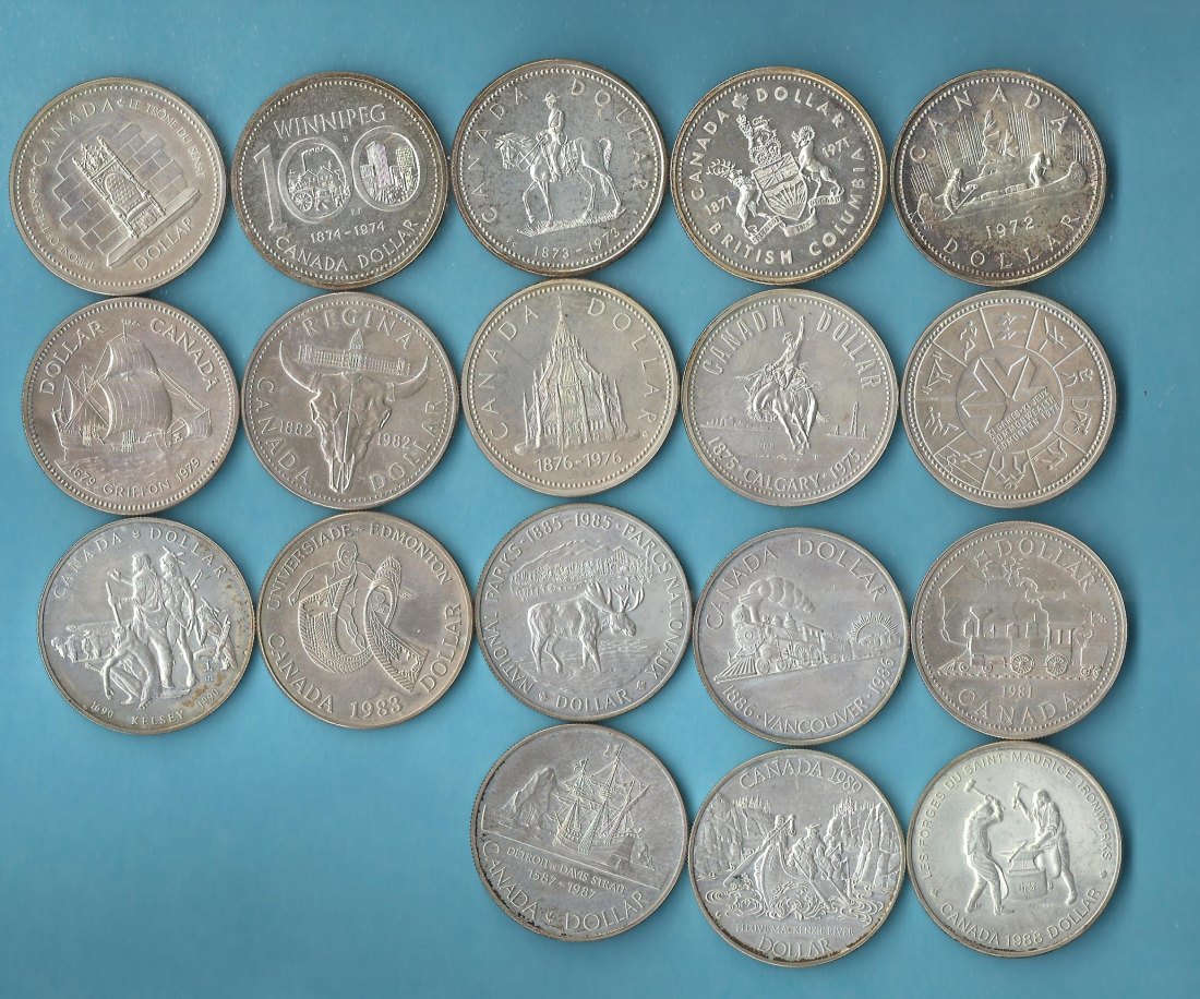  Kanada 18x 1 Silber Dollar   Münzenankauf Koblenz Frank Maurer AC556   