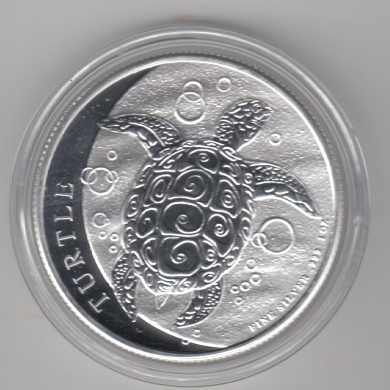 1 Unze oz 999 er Silber Niue, 2 Dollar, Schildkröte, Turtle, Jahr 2020   