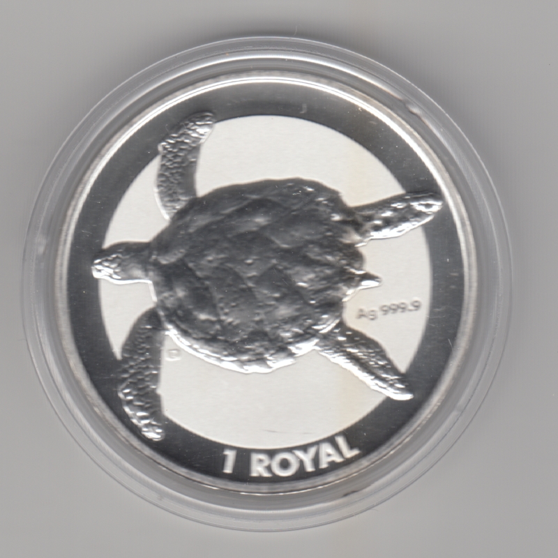 1 Unze oz 999 er Silber British Indian Ocean Territory, 1 Royal, Schildkröte, Turtle, Jahr 2020   