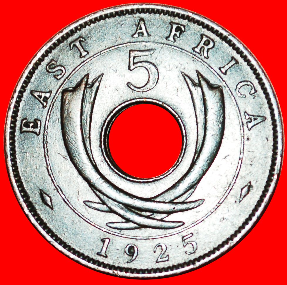  * GREAT BRITAIN (1922-1935): EAST AFRICA ★5 CENTS 1925! GEORGE V (1911-1936)★LOW START ★ NO RESERVE!   