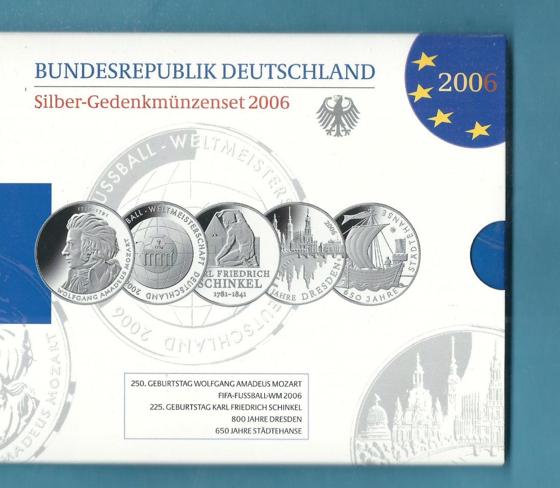  BRD 5x 10 Euro 2005 PP KMS 925 AG Münzenankauf Koblenz Frank Maurer AC594   