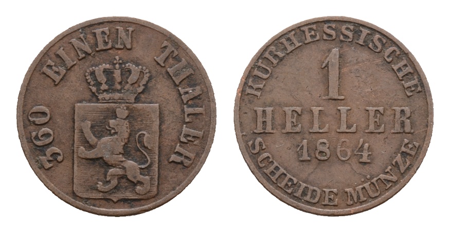  Altdeutschland; Kleinmünze 1864   