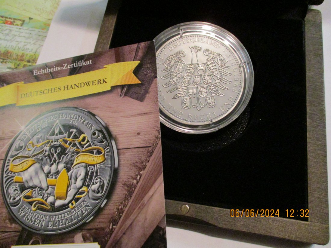  Medaille Deutsches Handwerk 999er Silber / KL   