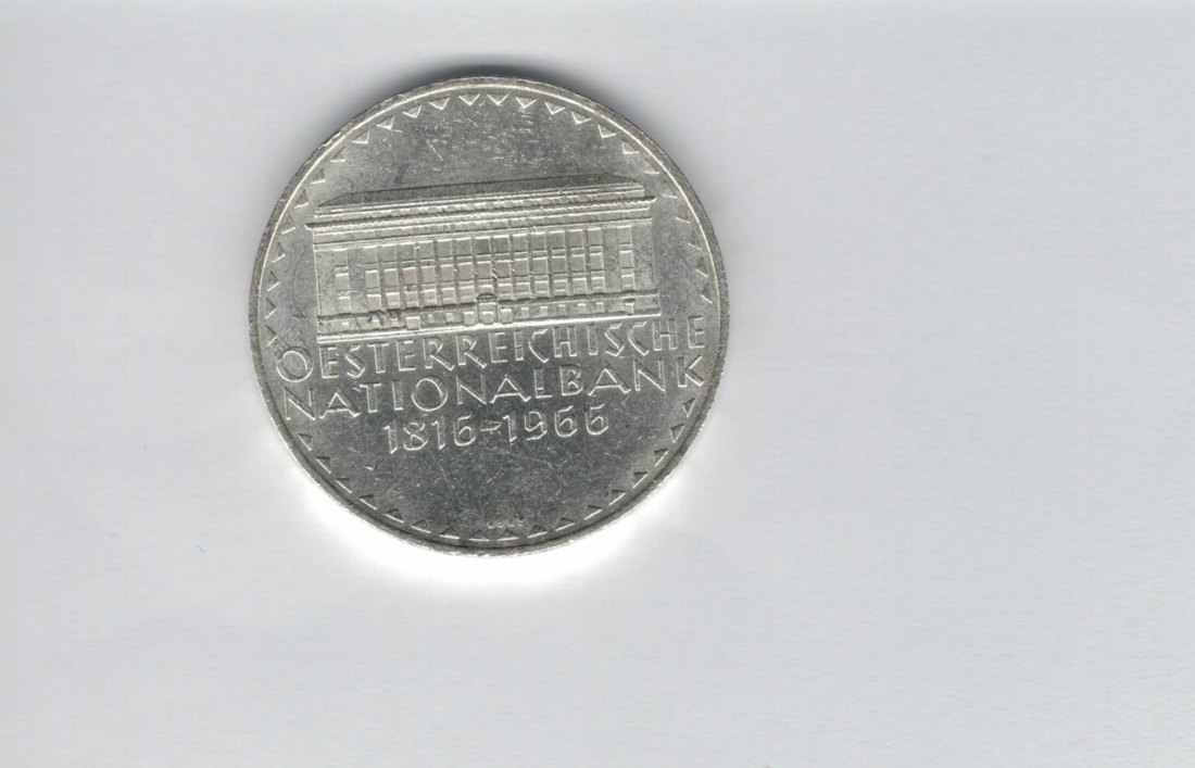  50 Schilling 1966 150 Jahre Nationalbank Österreich Spittalgold9800 silber (4584/5)   