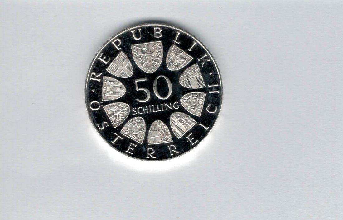  50 Schilling 1972 350 Jahre Universität Salzburg Österreich Spittalgold9800 Ag (4584/12   
