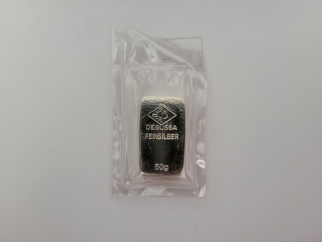  Silberbarren 50g Ag silber Degussa Deutschland Spittalgold9800 (5543)   
