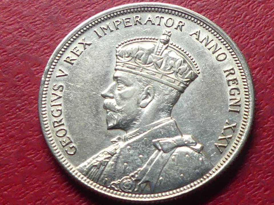  Kanada Silberdollar 1935 „Kanu“ zur Thronbesteigung George V   