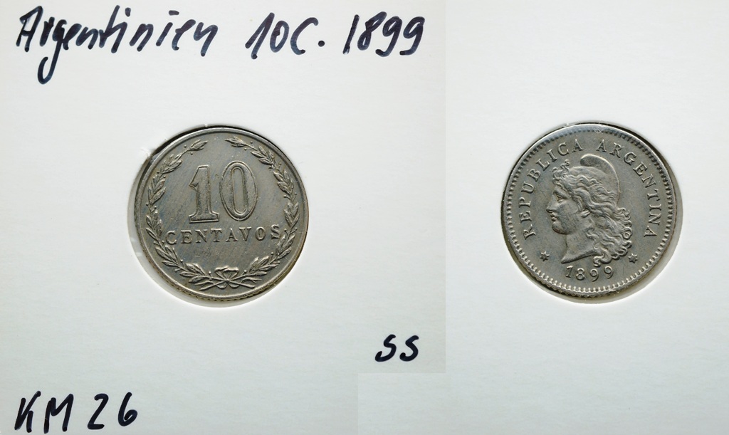  Argentinien 10 Cent. 1899   