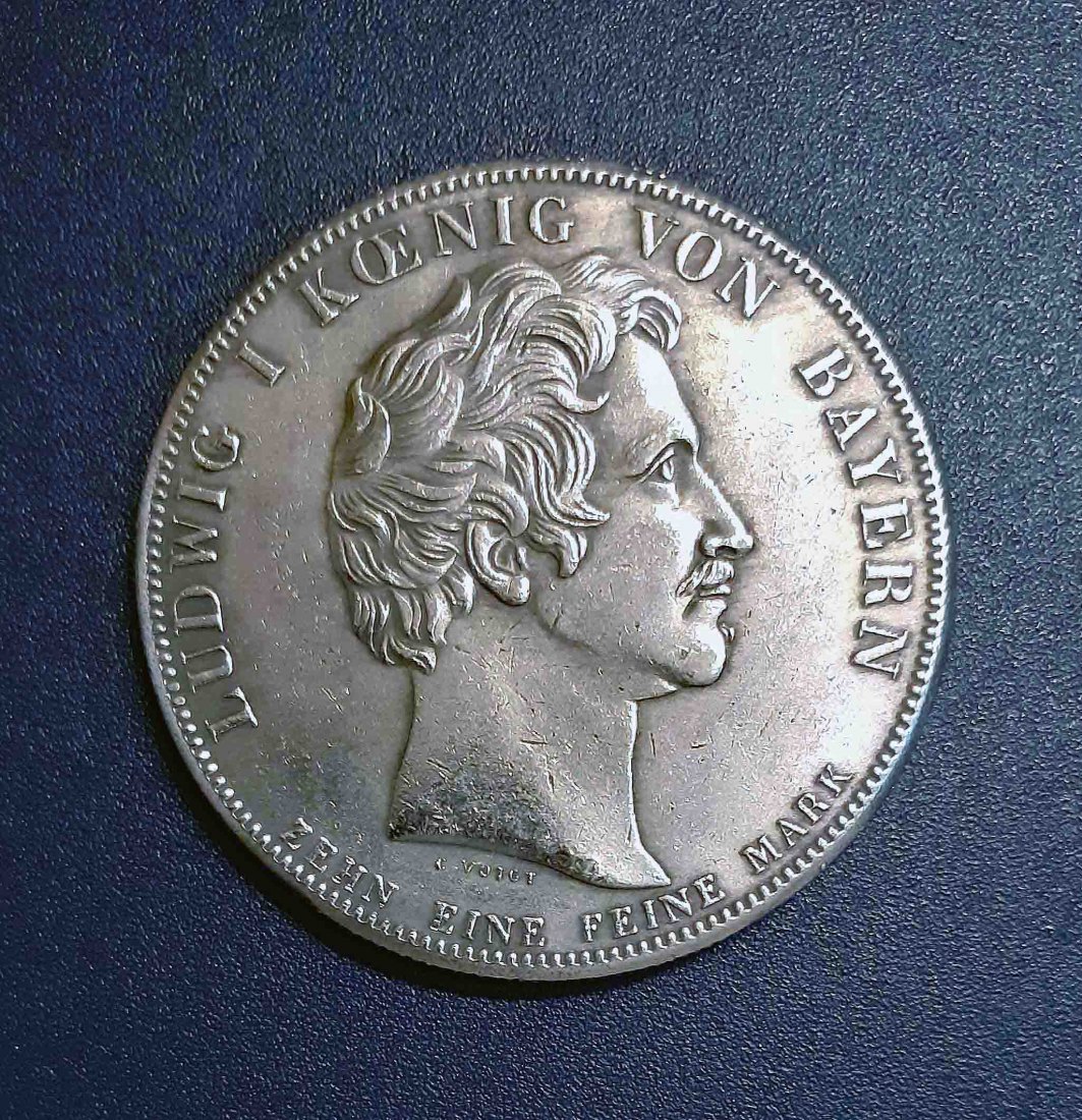  028. Nachprägung Geschichtstaler 1835 Bayern Ludwig I. Denkmahl des Königs Maximilian Joseph   