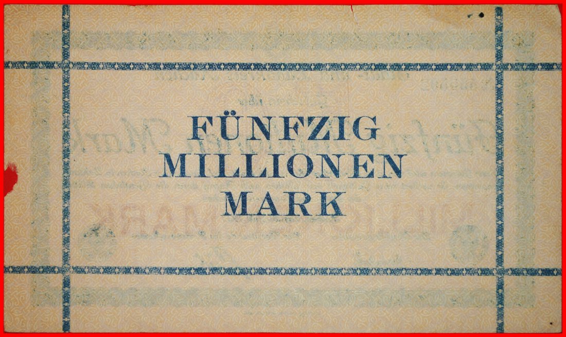 * RHINE: GERMANY AACHEN ★ 50000000 MARKS 1923 CRISP INFLATION! ★LOW START★NO RESERVE!   
