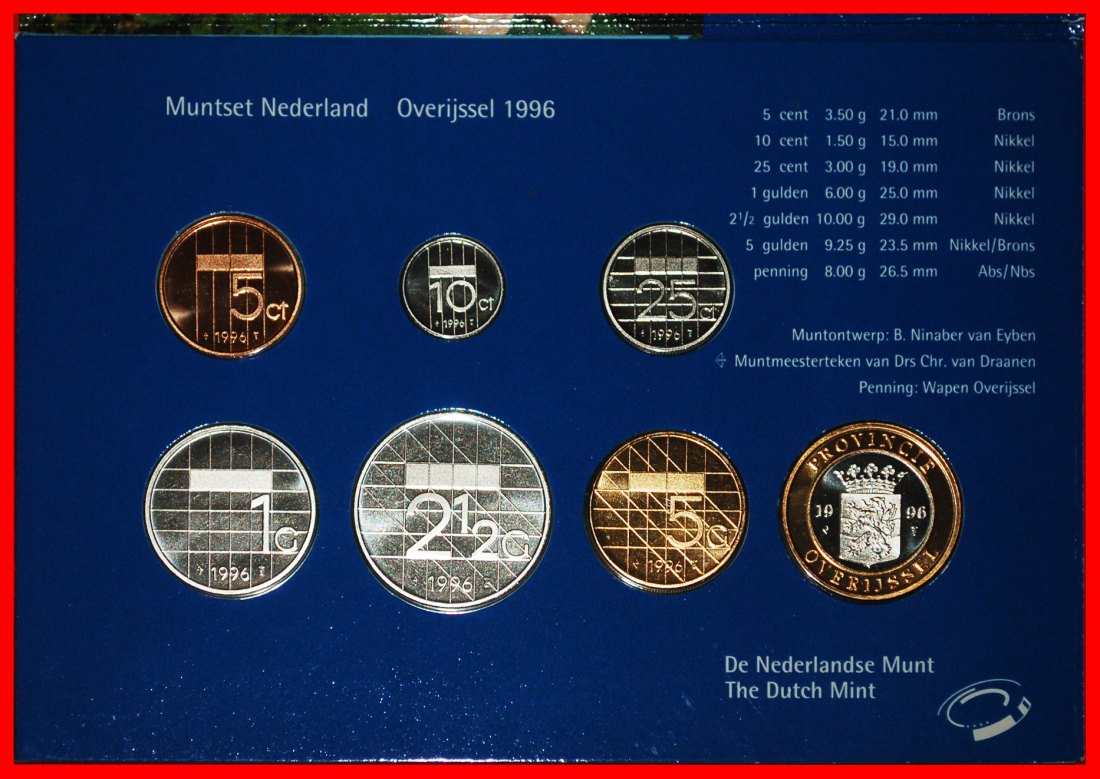  * BEATRIX (1980-2013): NETHERLANDS ★ SELECT MINT SET 1996 (6 COINS + MEDAL OVE★LOW START★NO RESERVE!   