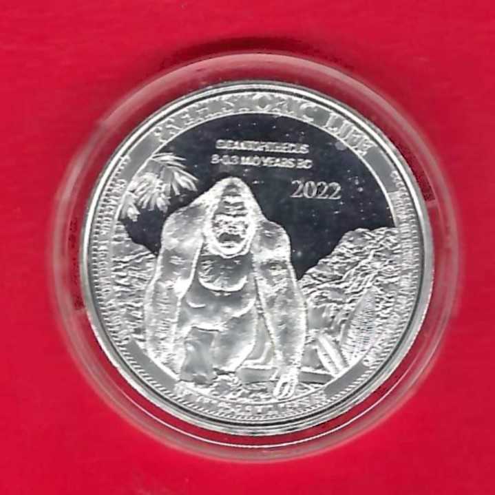  Kongo 20 Francs 2022 Gigantopithecus 1 OZ Münzenankauf Koblenz Frank Maurer AC734   