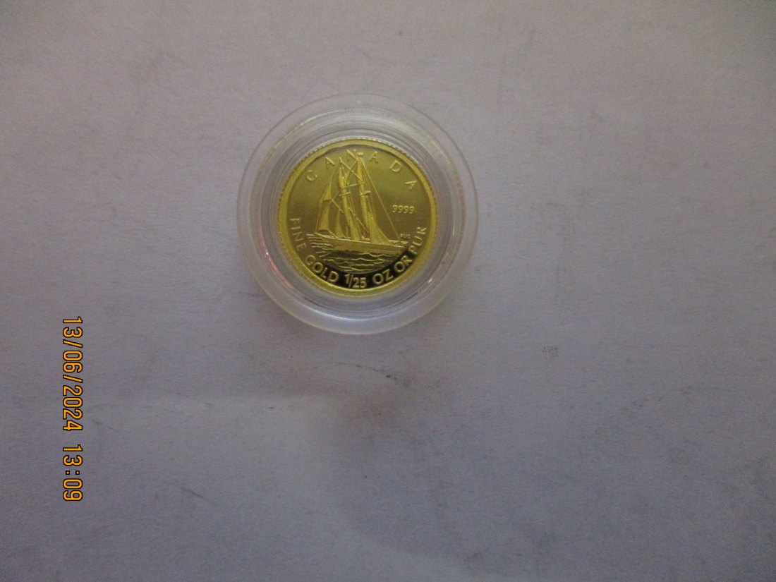  50 Cent 2012 Kanada Goldmünze 9999er Gold 1/25 Unze /H4   