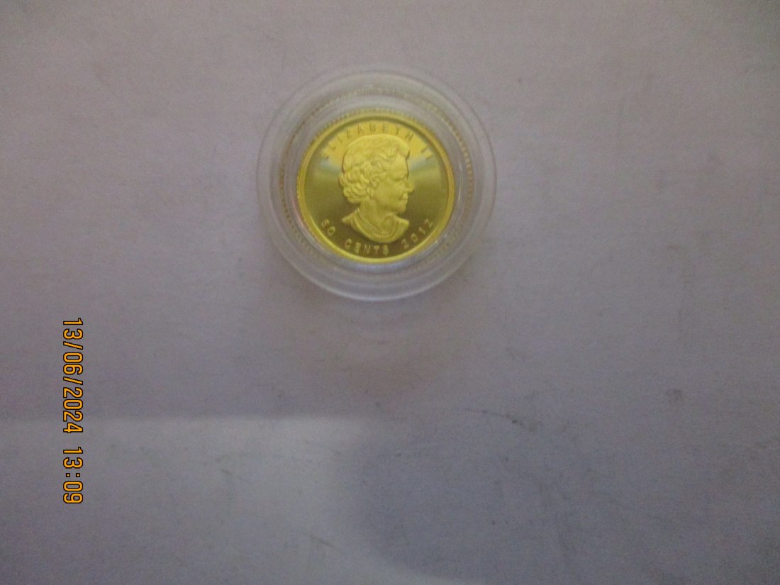  50 Cent 2012 Kanada Goldmünze 9999er Gold 1/25 Unze /H4   