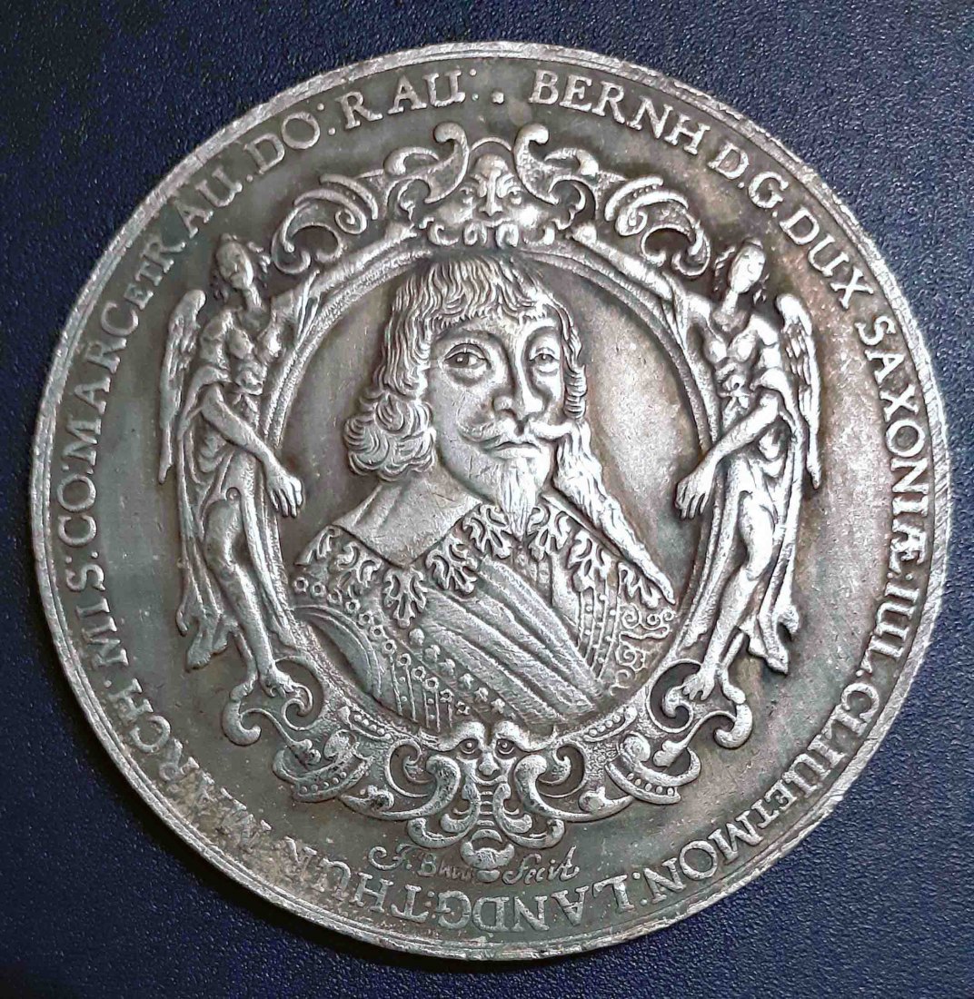  050. Nachprägung Medaille 1638 Sachsen Weimar Bernhard Belagerung von Breisach   
