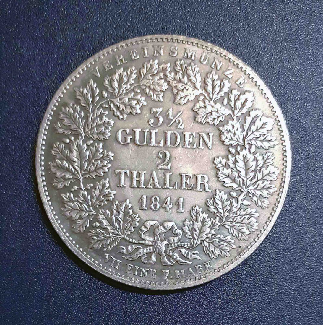  052. Nachprägung 3 1/2 Gulden 2 Taler 1841 Bayern Ludwig I.   