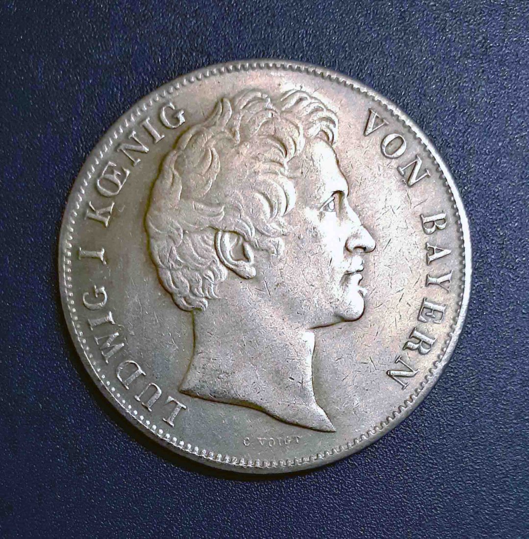  052. Nachprägung 3 1/2 Gulden 2 Taler 1841 Bayern Ludwig I.   