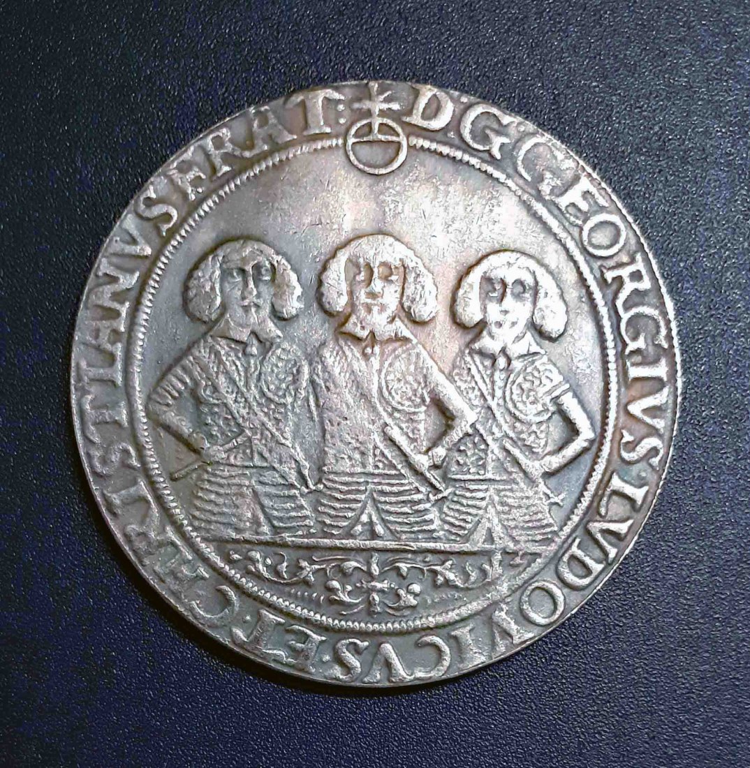  077. Nachprägung Taler 1657 Schlesien Liegnitz Brieg Georg, Ludwig und Christian   