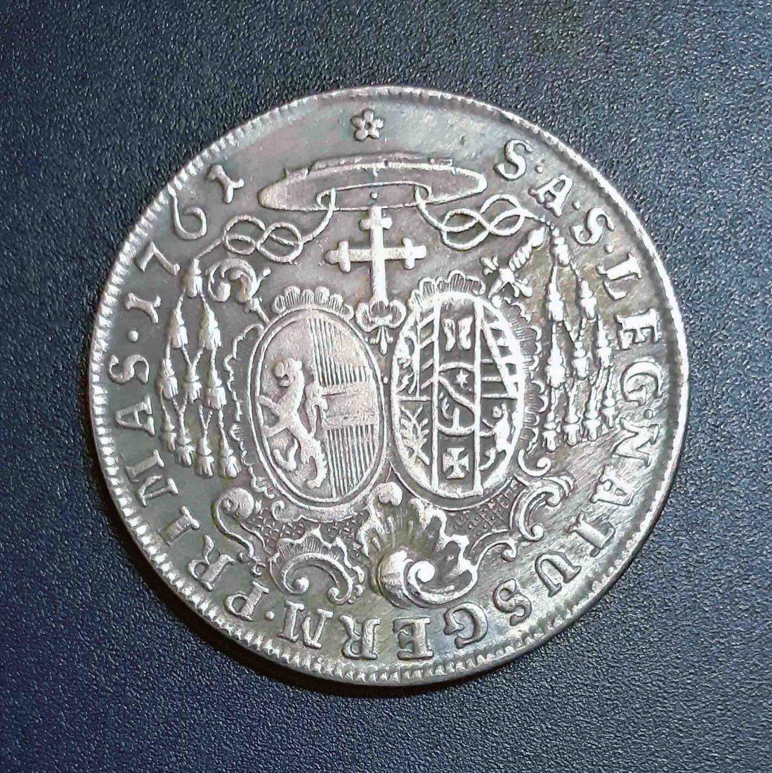  096. Nachprägung Taler 1761 Erzbistum Salzburg Sigismund von Schrattenbach   