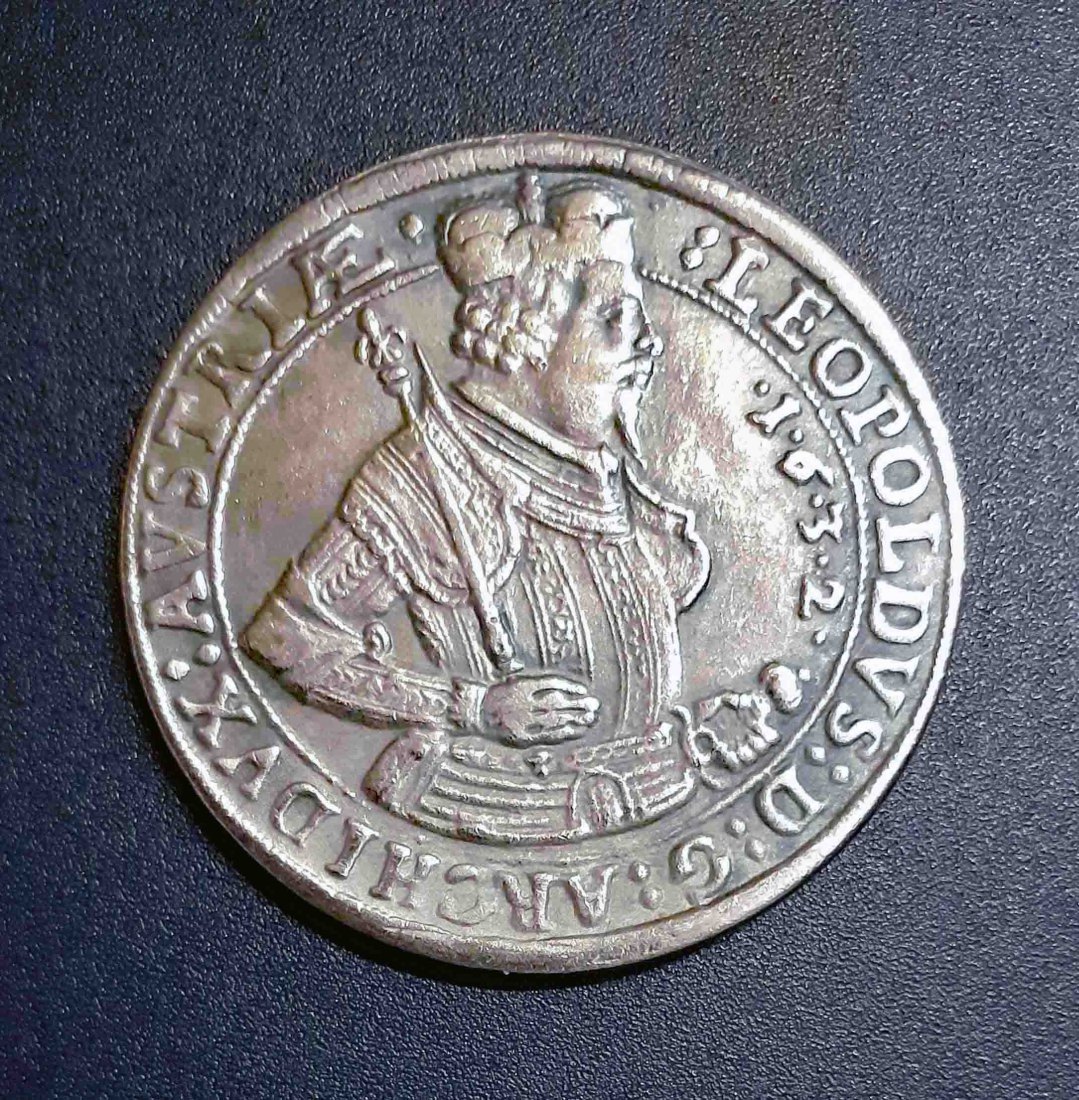  099. Nachprägung Taler 1632 Habsburg Österreich Leopold   