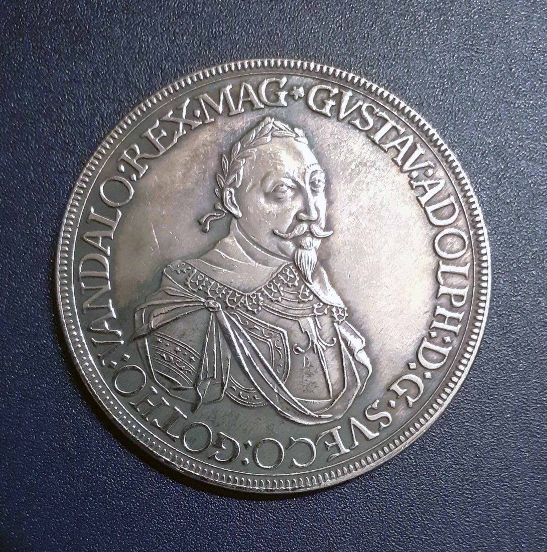  114. Nachprägung Taler 1632 Schweden Gustav Adolph   