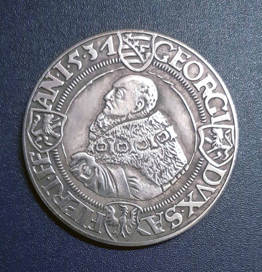  120. Nachprägung Taler 1531 Sachsen Johann Friedrich und Georg   