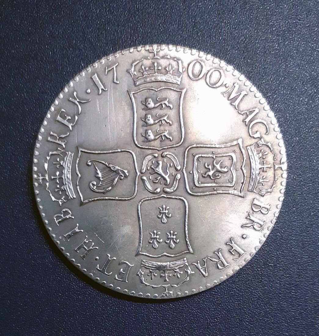  124. Nachprägung Crown 1700 England Wilhelm III.   