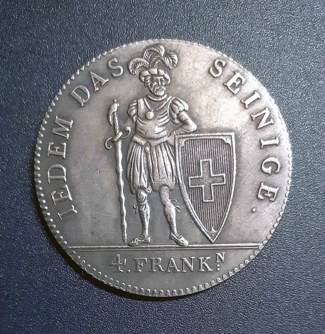  132. Nachprägung 4 Franken 1816 Kanton Appenzell   