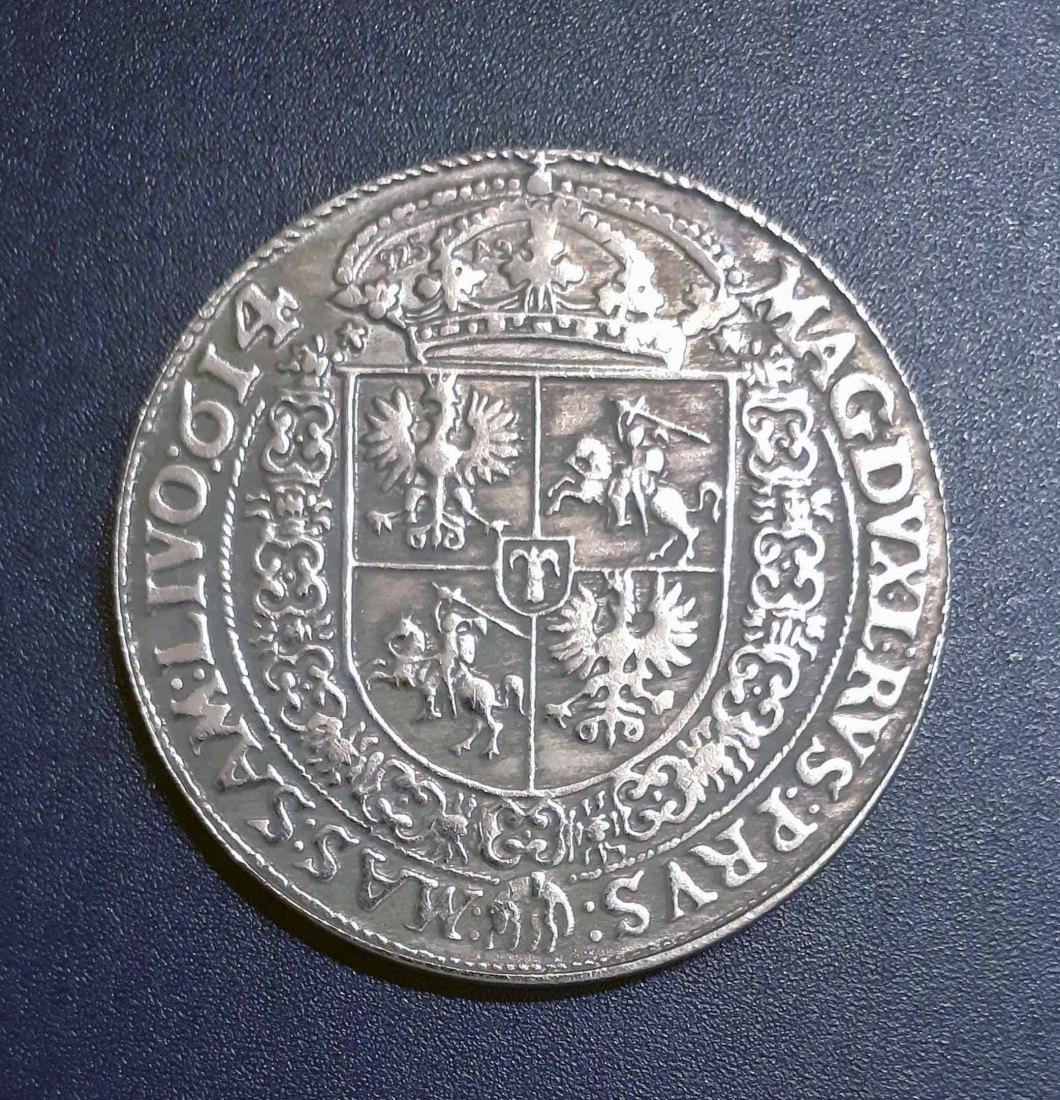  163. Nachprägung Taler 1614 Polen Sigismund III.   