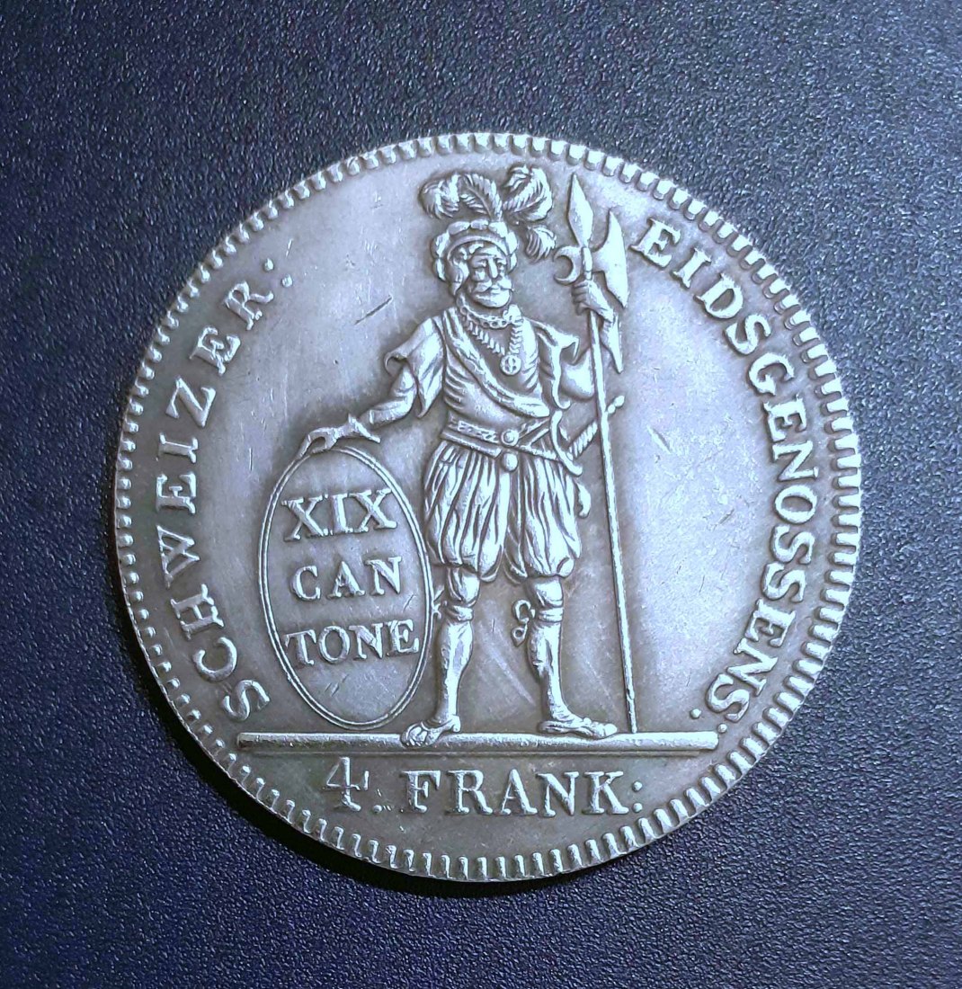 174. Nachprägung 4 Franken 1812 Kanton Argau   