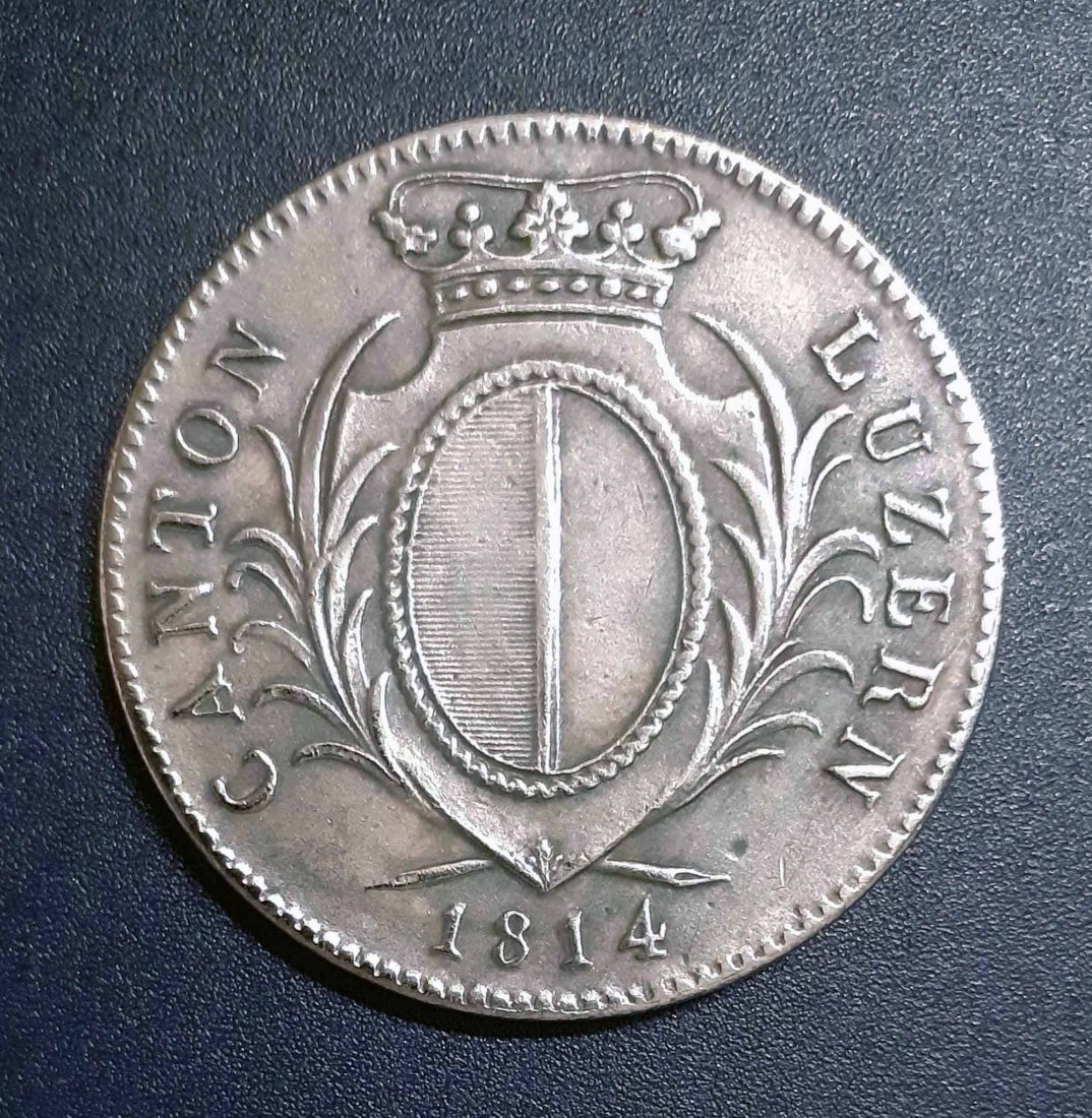  176. Nachprägung 4 Franken 1814 Kanton Luzern   