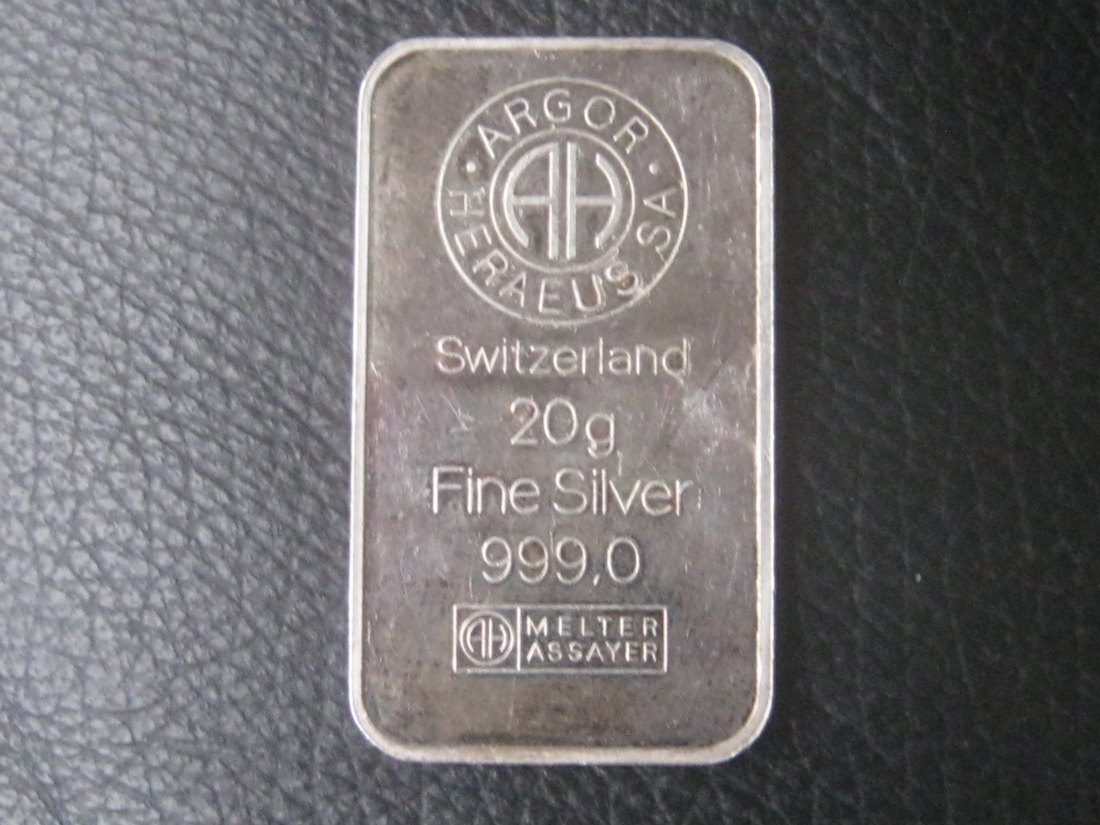  20 Gramm Silber von Argor Heraeus   