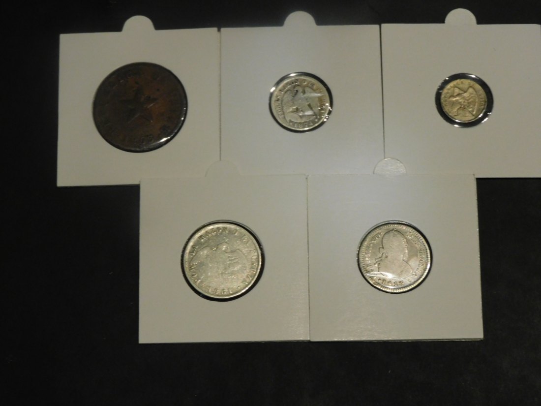  CHILE 5X SMALL DENOMINATION COINS.GRADE-PLEASE SEE PHOTOS AND READ BELOW.   