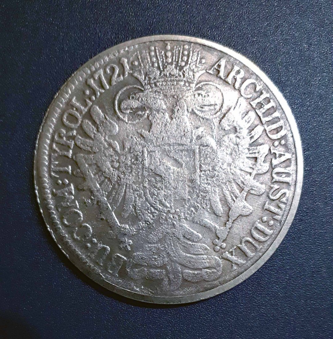  188. Nachprägung Taler 1721 Habsburg Österreich Ungarn Karl VI.   
