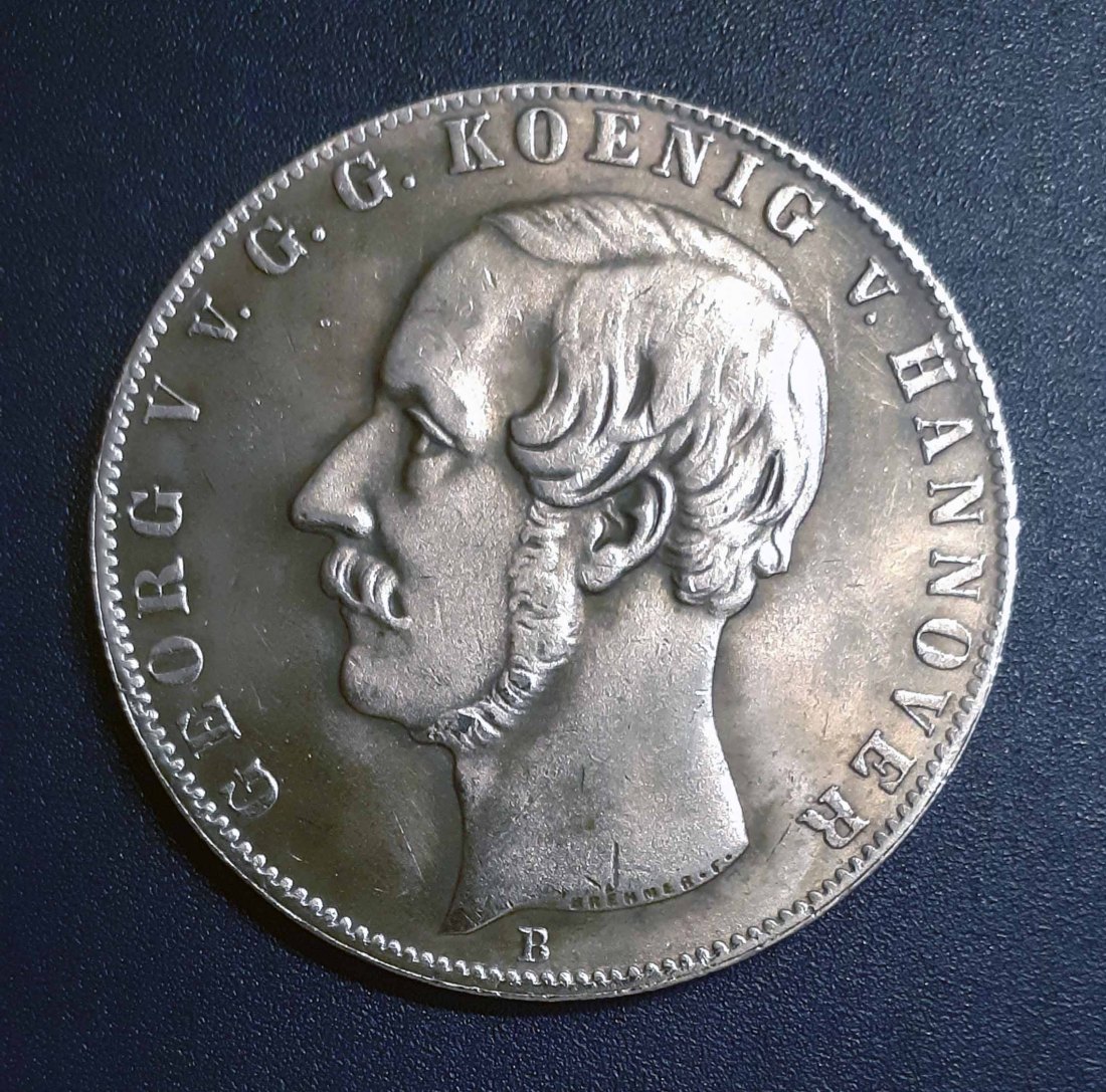  235. Nachprägung Doppeltaler 3 1/2 Gulden Hannover Georg V.   