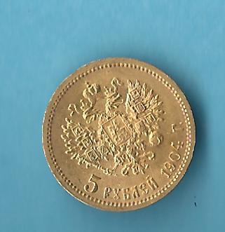  Russia Russland 5 Rubel 1904 Rar 4,29 Gr. Gold Münzenankauf Koblenz Frank Maurer AC878   