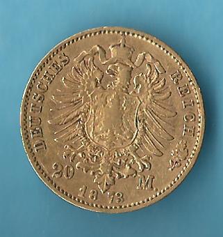  20 Mark Bayern Ludwig II 1873 ss Gold Münzenankauf Koblenz Frank Maurer AC885   