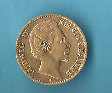  10 Mark Bayern Ludwig II 1872 ss Gold Münzenankauf Koblenz Frank Maurer AC886   