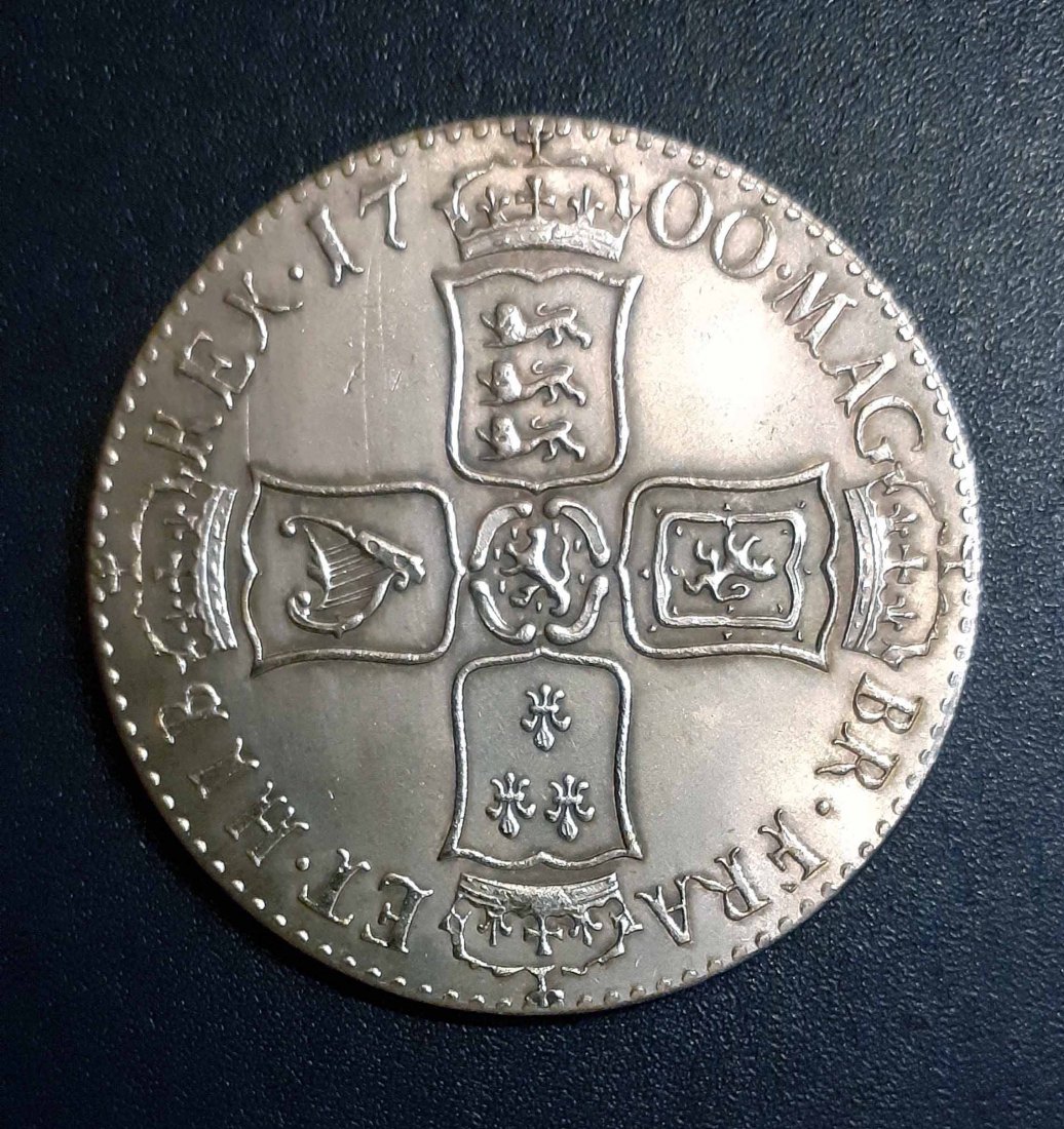  242. Nachprägung Crown Krone 1700 England Wilhelm III.   