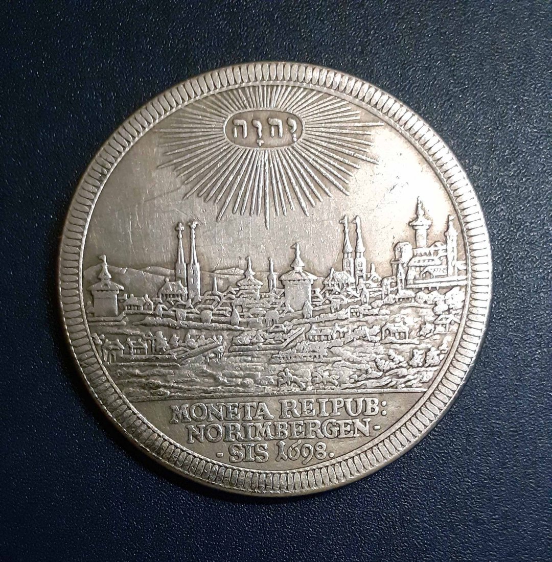  257. Nachprägung Taler 1698 Stadt Nürnberg   