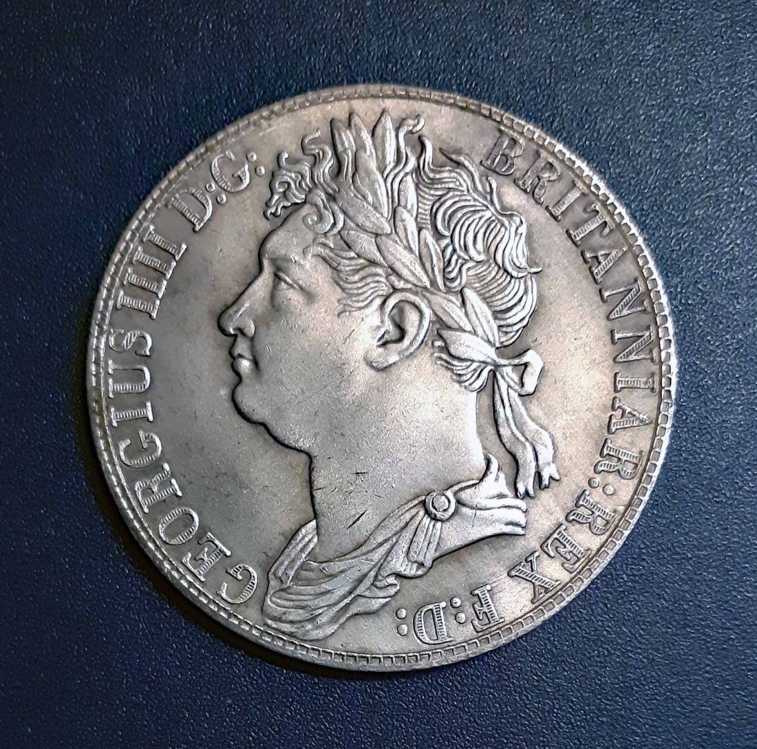  291. Nachprägung Crown Krone 1830 Großbritannien Georg IV. für Irland   