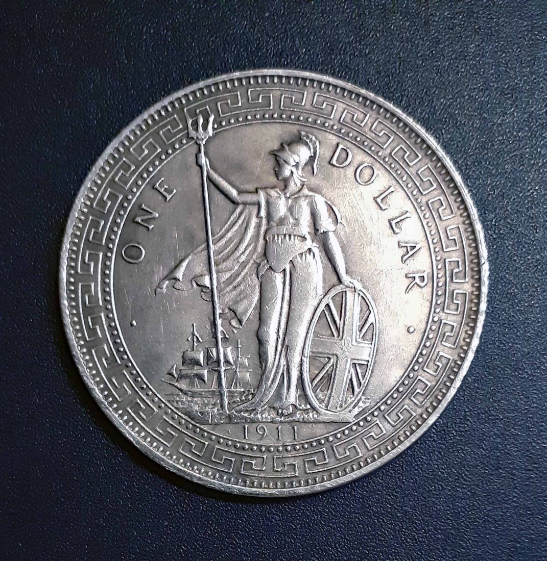  295. Nachprägung Dollar Tradedollar 1911 Großbritannien Hong Kong   