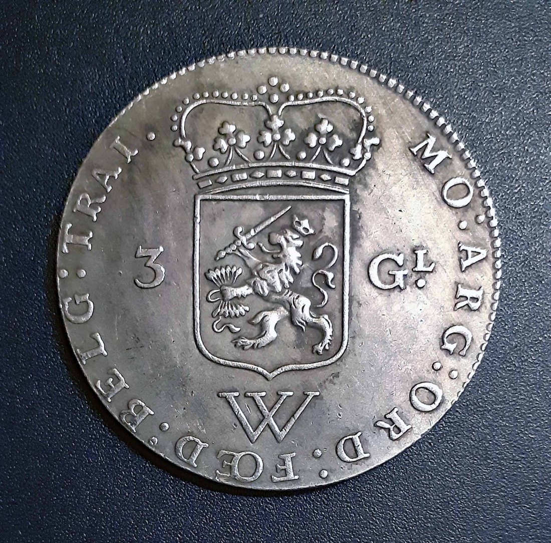 300. Nachprägung 3 Gulden 1794 Niederlande   