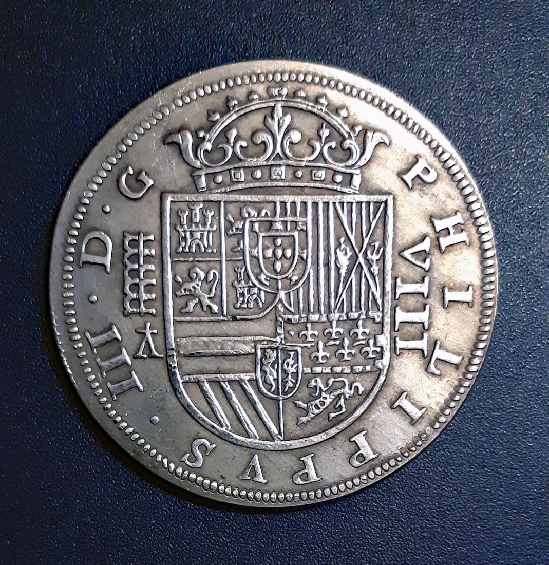  303. Nachprägung 8 Reales 1618 Spanien Philipp III.   