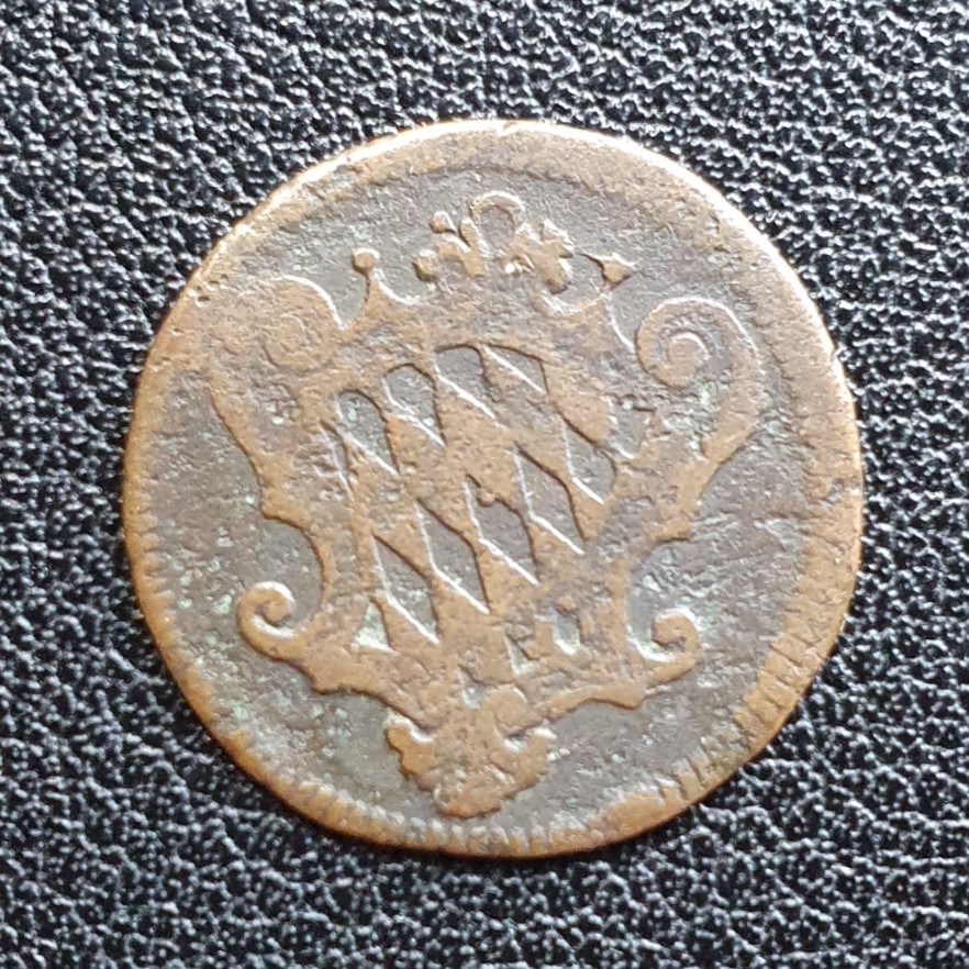  Bayern Kurfürstentum 1 Pfennig 1787 Karl Theodor Kupfer Münze Erhaltung   