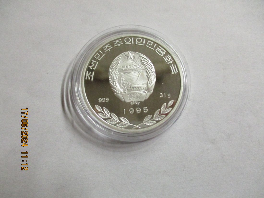  500 Won 1995  Korea Fauna Silbermünze 999er Silber   
