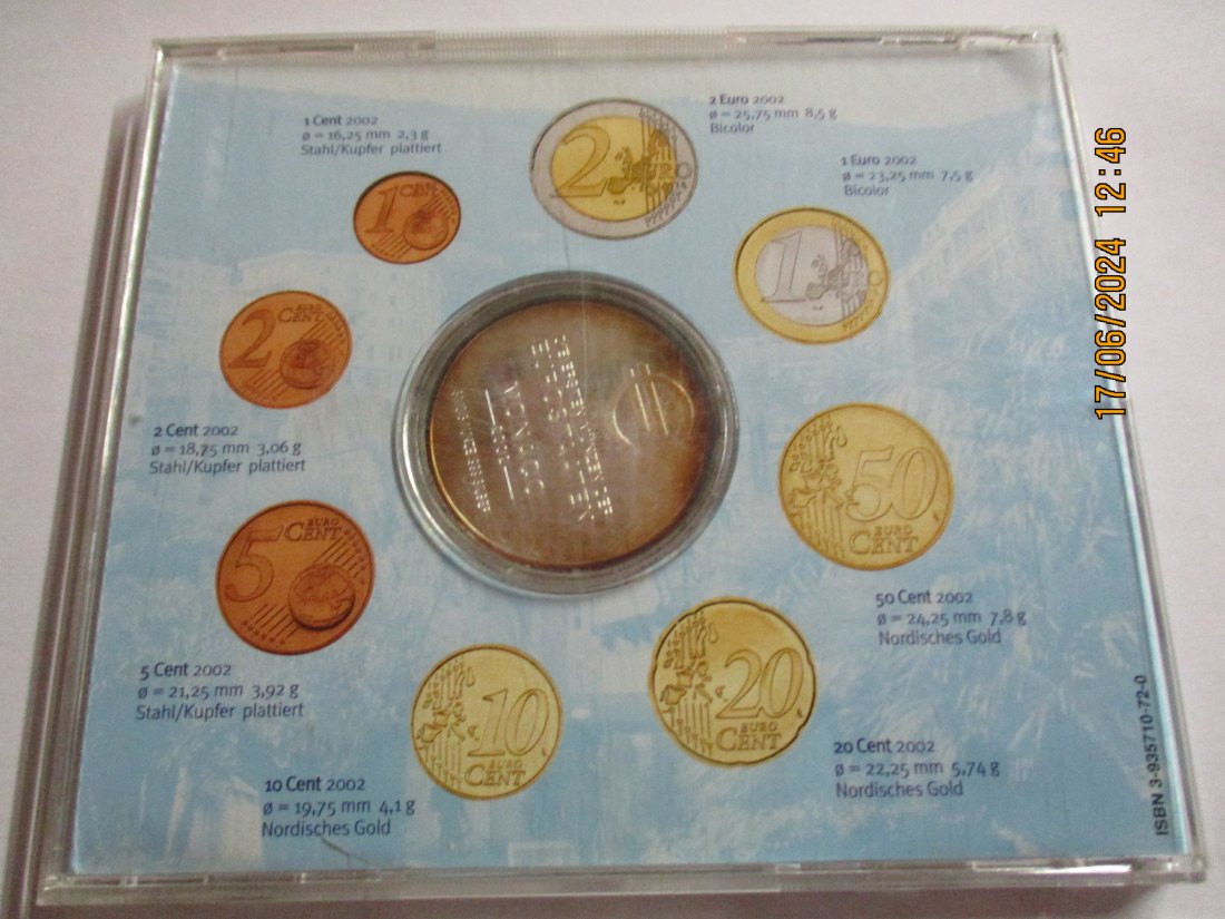  Die ersten Münzen der Eurostaaten 2002 Monaco Silbermünze / XC2   