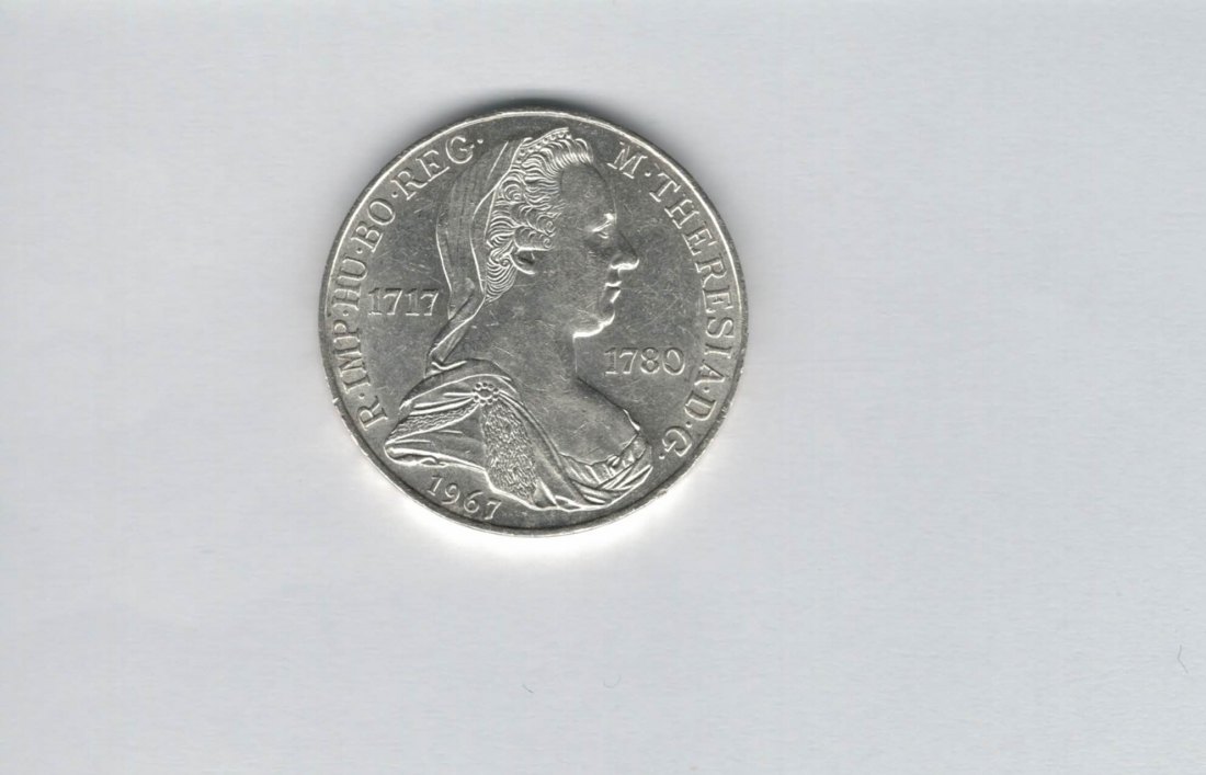  25 Schilling 1967 Maria Theresia silber Gedenkmünze Österreich 2. Rep Spittalgold9800 (4588/13)   