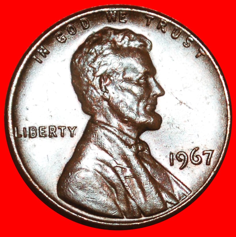  * MEMORIAL (1959-1982): USA ★ 1 CENT 1967! LINCOLN (1809-1865)★LOW START★ NO RESERVE!   