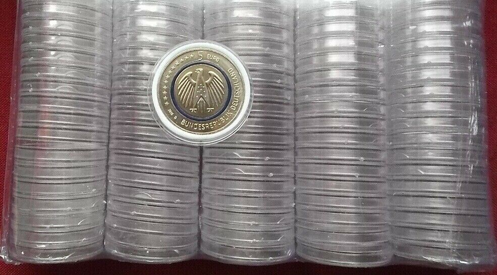  50 Stück Münzkapseln 17-30mm universell f Medaillen +Münzen Acryl klar randlos NEU   